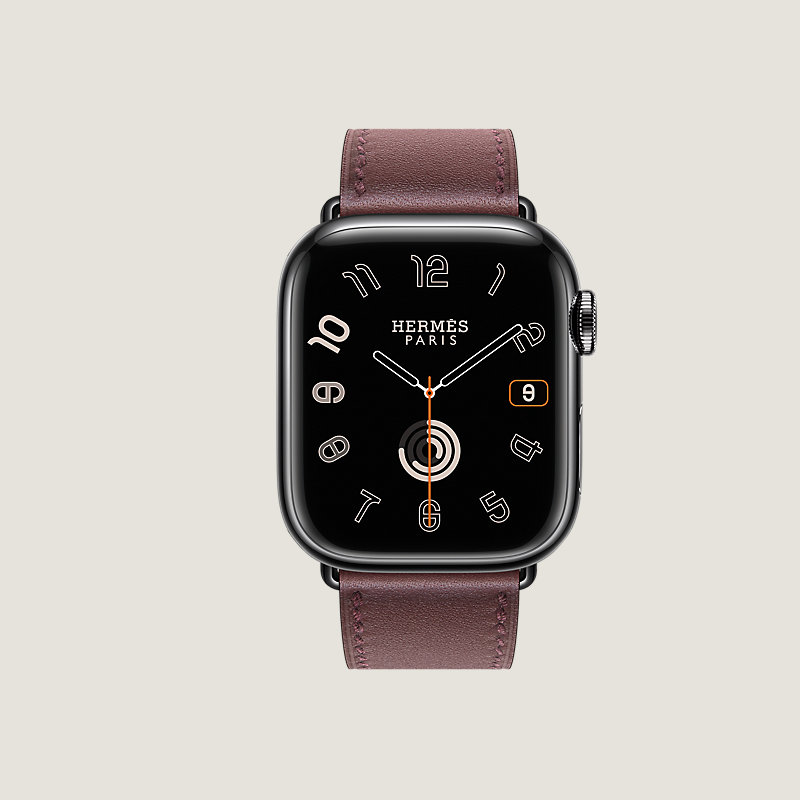 Space Black Series 9 case & Band Apple Watch Hermès Single